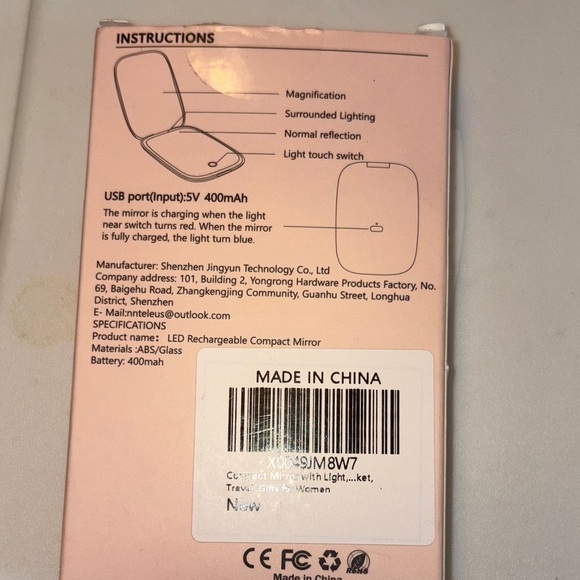 🆕 LED Compact Mirror with Floral Design - Picture 10 of 10